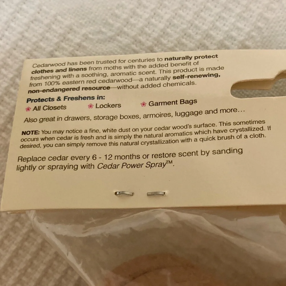 CEDAR BRAND NEW HANGER RINGS